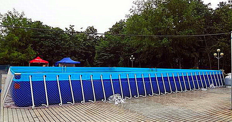 Каркасный летний бассейн для отдыха 10 x 25 x 1,32 метра (рис.1)